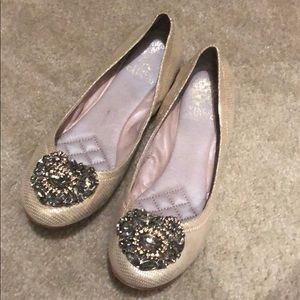 Vince Camuto gold flats. 8.5